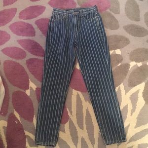 striped american eagle mom jeans